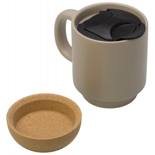 Кружка Denpasar с пробковым дном и крышкой, цветная с двух сторон; - купить необычные сувениры в Воронеже