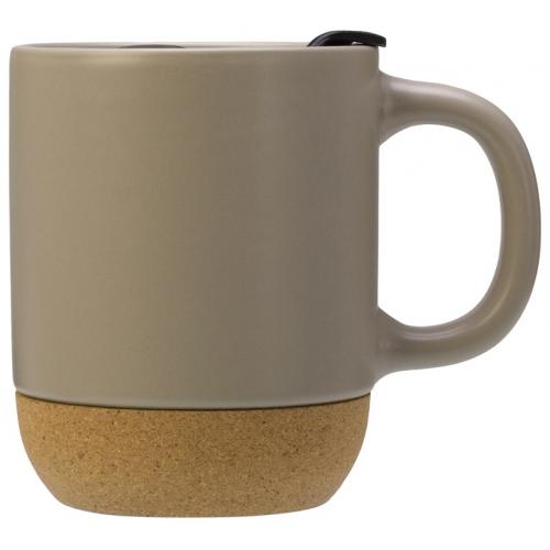 Кружка Denpasar с пробковым дном и крышкой, цветная с двух сторон; - купить подарки с логотипом в Воронеже