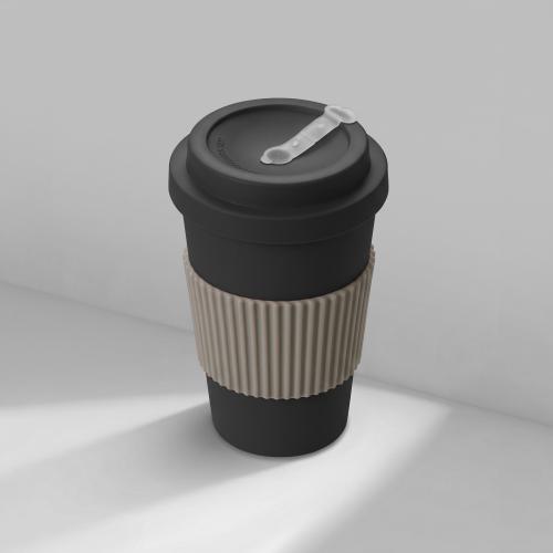 Термокружка Muffin из натуральных волокон, темно-серый