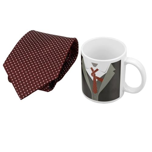 Набор: кружка и галстук Утро джентльмена; - купить необычные подарки в Воронеже