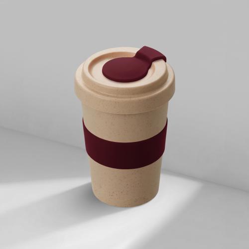 Стакан из пшеничного волокна Flava, burgundy