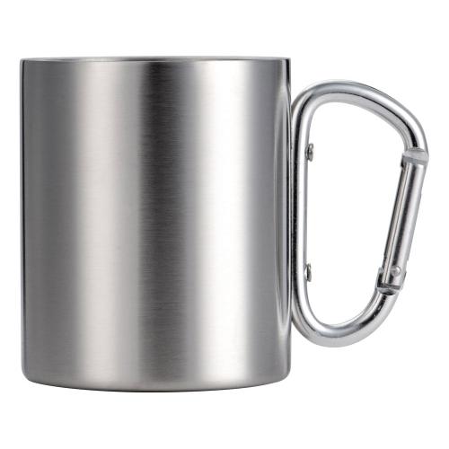 Стальная кружка Elbrus с двойными стенками и ручкой-карабином, 300 мл ; - купить необычные подарки в Воронеже