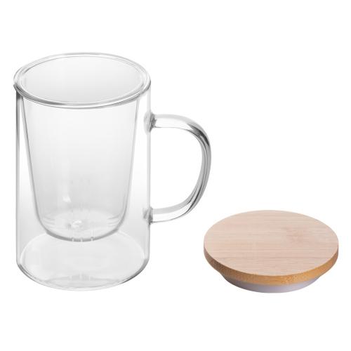 Стеклянная кружка с заварочной емкостью Milfoil; - купить необычные сувениры в Воронеже