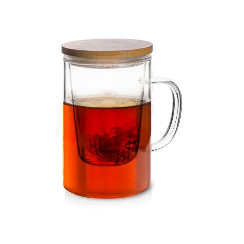 Стеклянная кружка с заварочной емкостью Milfoil; - купить необычные подарки в Воронеже