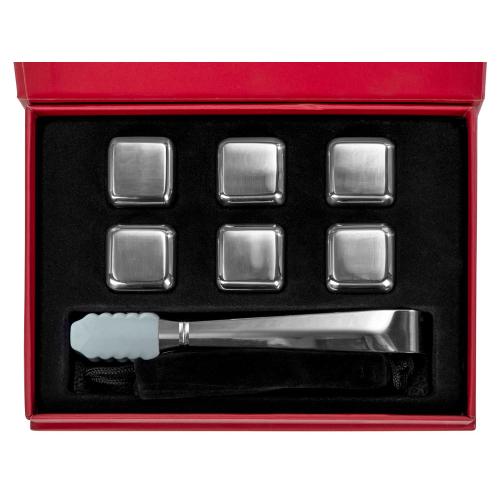 Набор для виски Skye со стальными охлаждающими камнями, щипцами, мешочком в коробке; - купить необычные подарки в Воронеже