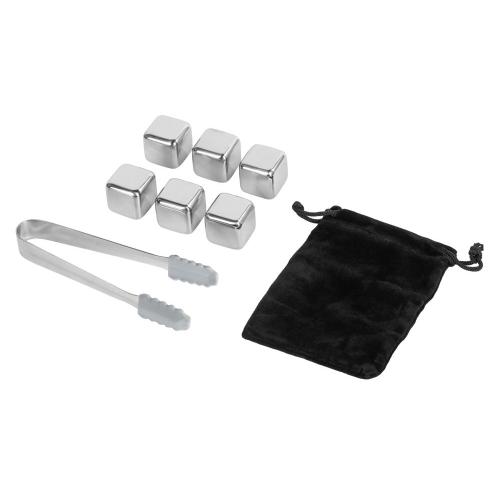 Набор для виски Skye со стальными охлаждающими камнями, щипцами, мешочком в коробке; - купить необычные сувениры в Воронеже