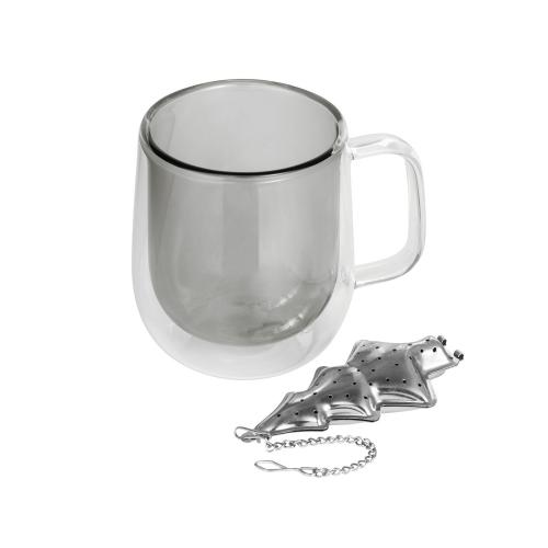 Набор Bergamot: кружка и ситечко для чая, черный