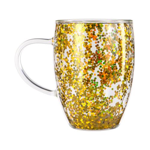 Кружка с двойными стенками с блестками, 360 мл; - купить необычные сувениры в Воронеже
