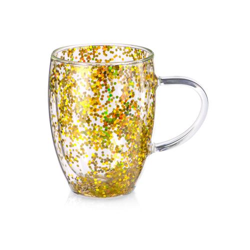 Кружка с двойными стенками с блестками, 360 мл; - купить необычные подарки в Воронеже