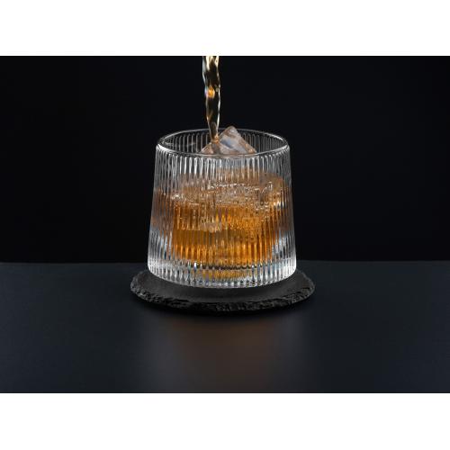 Вращающийся бокал для виски на сланцевом костере Ventura; - купить необычные подарки в Воронеже