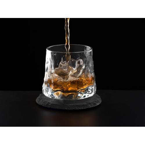 Вращающийся бокал для виски на сланцевом костере Bromo; - купить необычные подарки в Воронеже