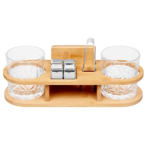 Набор для виски на бамбуковой подставке Boulevardier; - купить необычные сувениры в Воронеже