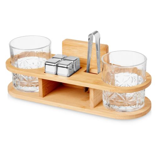Набор для виски на бамбуковой подставке Boulevardier; - купить необычные подарки в Воронеже