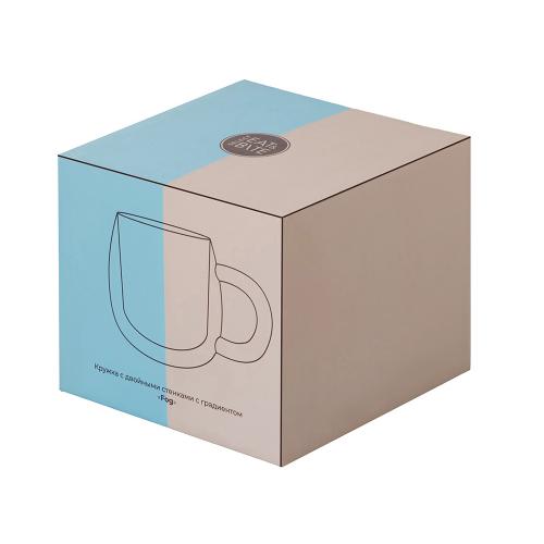 Кружка с двойными стенками с широкой ручкой и градиентным покрытием Fog; - купить подарки с логотипом в Воронеже