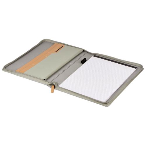 Портфолио А4 из RPET на молнии Harvey, 40 л FSC бумаги; - купить именные сувениры в Воронеже