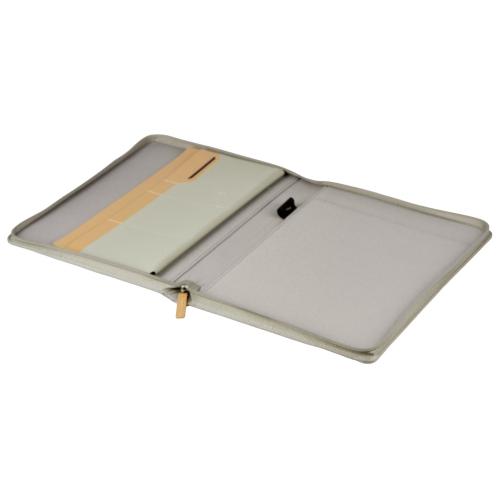 Портфолио А4 из RPET на молнии Harvey, 40 л FSC бумаги; - купить подарки с логотипом в Воронеже