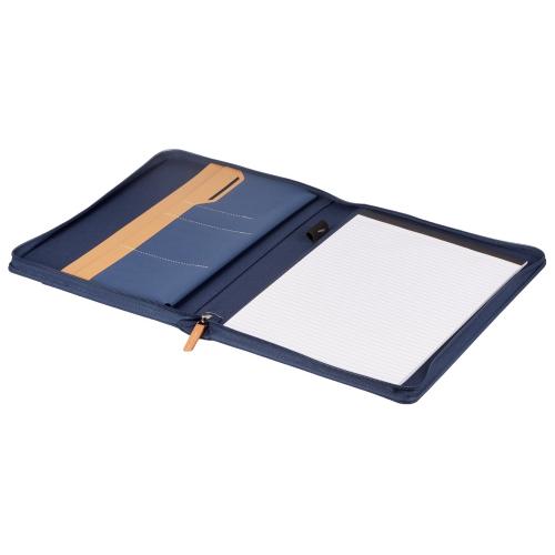 Портфолио А4 из RPET на молнии Harvey, 40 л FSC бумаги; - купить именные сувениры в Воронеже