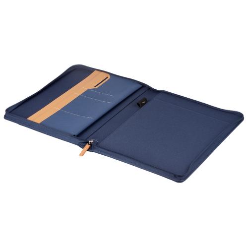 Портфолио А4 из RPET на молнии Harvey, 40 л FSC бумаги; - купить подарки с логотипом в Воронеже