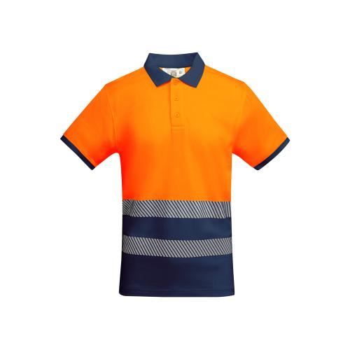 Рубашка поло Atrio мужская, нэйви/неоновый оранжевый