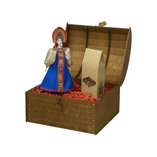 Подарочный набор: кукла фарфоровая, чай Малина с мятой; - купить необычные подарки в Воронеже