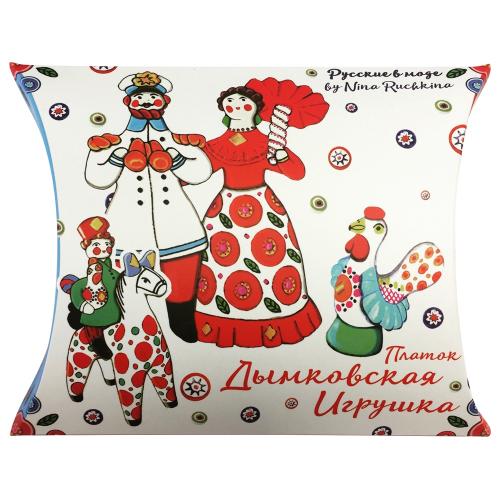 Платок Дымковская игрушка; - купить необычные сувениры в Воронеже