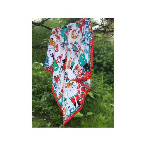 Платок Дымковская игрушка; - купить необычные подарки в Воронеже