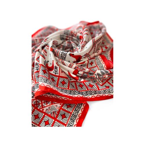 Платок Мезенская роспись; - купить подарки с логотипом в Воронеже