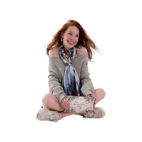 Платок Русский полевой букет; - купить подарки с логотипом в Воронеже