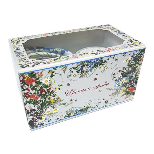 Набор: платок Русский полевой букет и свеча Цветы и травы; - купить именные сувениры в Воронеже