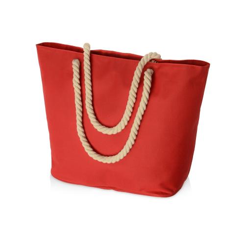 Сумка Seaside для шопинга и пляжа с широким дном, красный