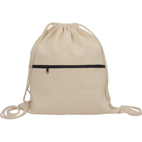 Рюкзак-мешок хлопковый Lark с цветной молнией; - купить необычные сувениры в Воронеже