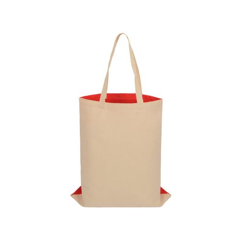 Сумка для шопинга Twin двухцветная из хлопка, 180 г/м2; - купить подарки с логотипом в Воронеже