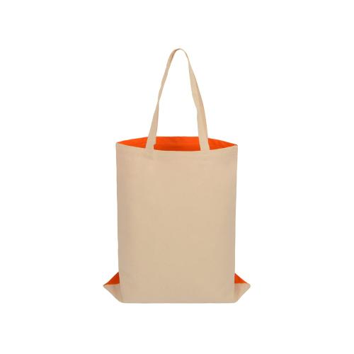 Сумка для шопинга Twin двухцветная из хлопка, 180 г/м2; - купить подарки с логотипом в Воронеже