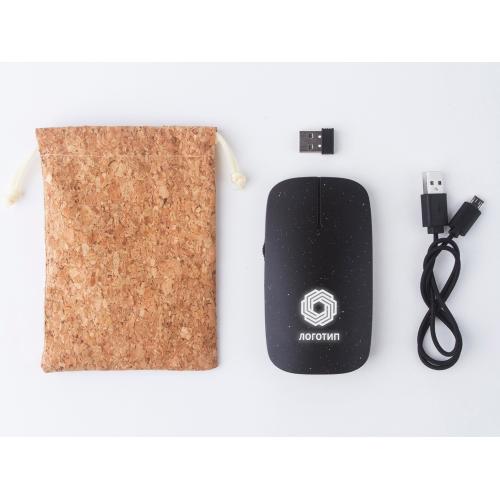 Беспроводная мышь c подсветкой Pokket2 Eco; - купить подарки с логотипом в Воронеже