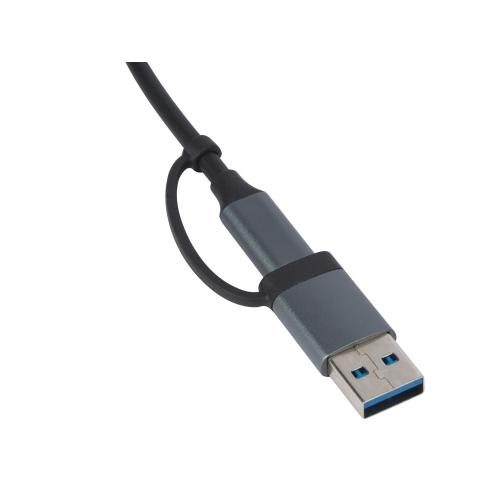 USB-хаб Link с коннектором 2-в-1 USB-C и USB-A, 2.0/3.0; - купить именные сувениры в Воронеже