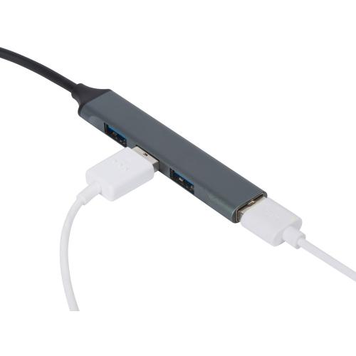 USB-хаб Link с коннектором 2-в-1 USB-C и USB-A, 2.0/3.0; - купить подарки с логотипом в Воронеже