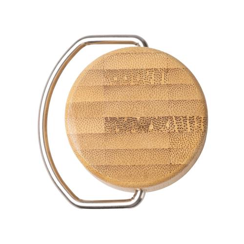 Термобутылка Нобук из переработанной нержавеющей стали, с бамбуковой крышкой; - купить необычные подарки в Воронеже