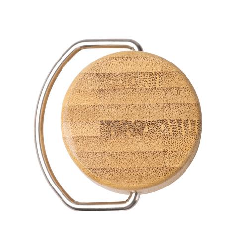 Термобутылка Нобук из переработанной нержавеющей стали, с бамбуковой крышкой; - купить необычные подарки в Воронеже