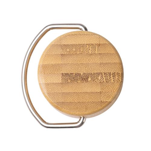 Термобутылка Нобук из переработанной нержавеющей стали, с бамбуковой крышкой; - купить необычные подарки в Воронеже