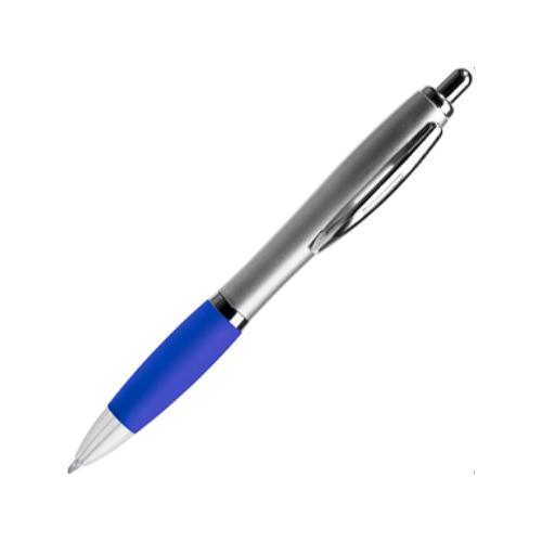 Ручка пластиковая шариковая CONWI, серебристый/королевский синий