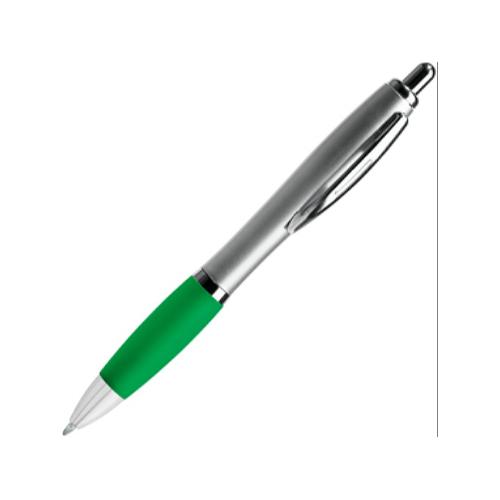 Ручка пластиковая шариковая CONWI, серебристый/папоротник