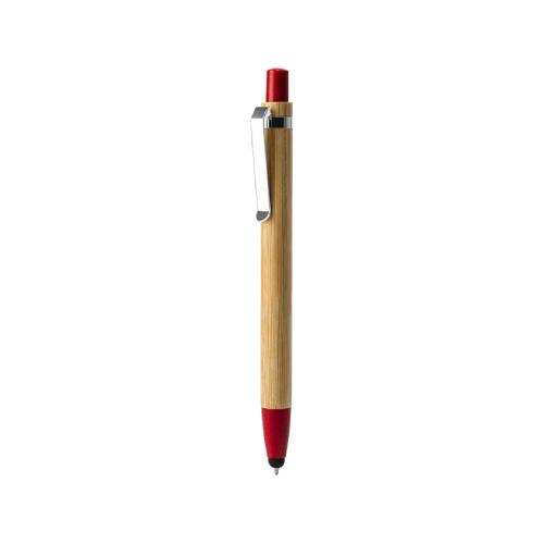 Ручка-стилус шариковая NAGOYA с бамбуковым корпусом; - купить подарки с логотипом в Воронеже