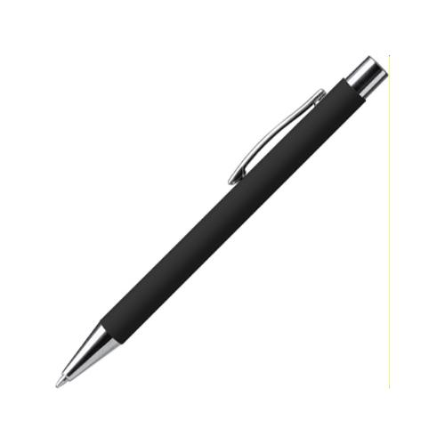 Ручка металлическая шариковая DOVER с покрытием софт-тач, черный
