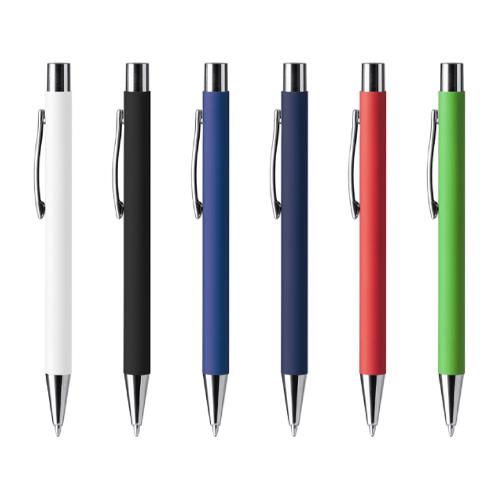 Ручка металлическая шариковая DOVER с покрытием софт-тач; - купить именные сувениры в Воронеже