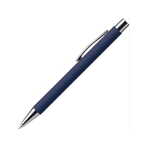 Ручка металлическая шариковая DOVER с покрытием софт-тач, темно-синий
