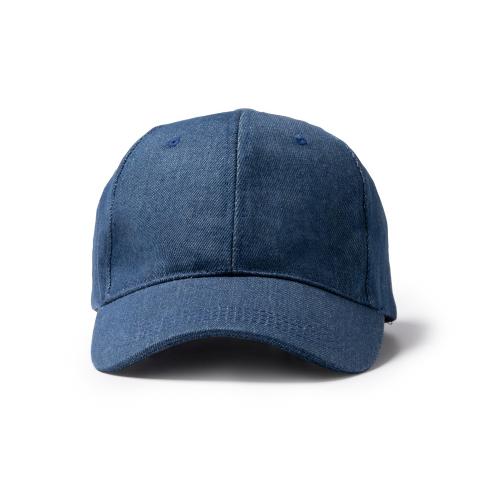Бейсболка 6 панельная ISBUD из переработанной джинсовой ткани; - купить подарки с логотипом в Воронеже