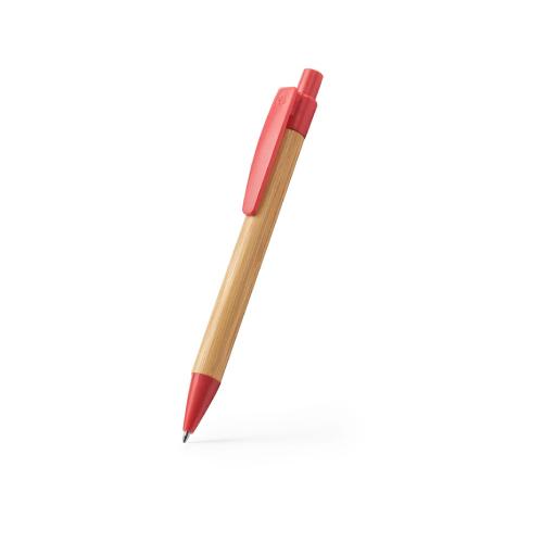 Шариковая ручка STOA с бамбуковым корпусом, красный
