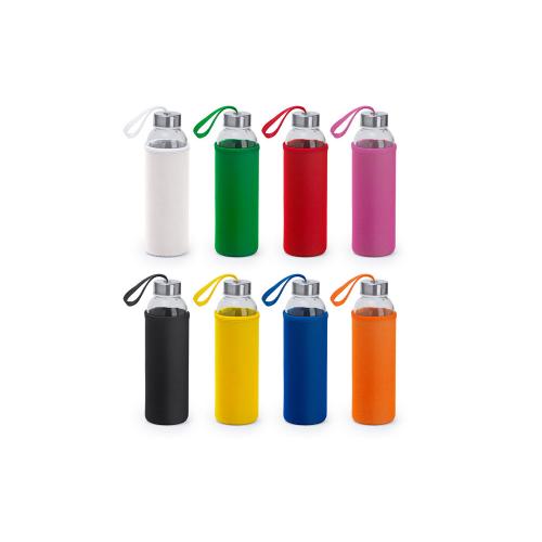 Бутылка стеклянная CAMU в чехле из неопрена, 500 мл; - купить необычные сувениры в Воронеже