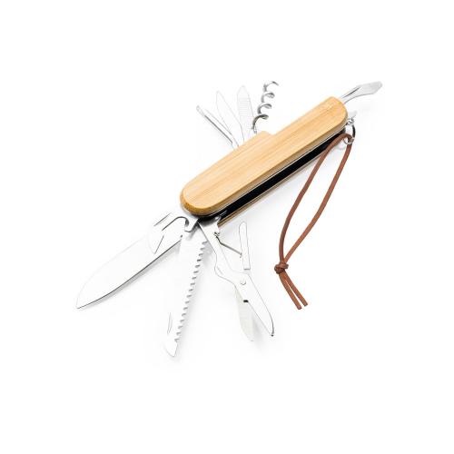 Мультифункциональный нож BINTAL из нержавеющей стали и бамбуковым корпусом; - купить бизнесс-сувениры в Воронеже