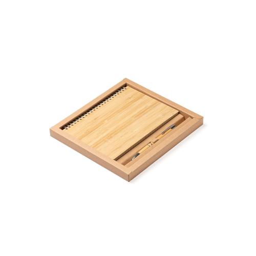 Набор GALA: блокнот А5, ручка шариковая, бамбук; - купить необычные подарки в Воронеже